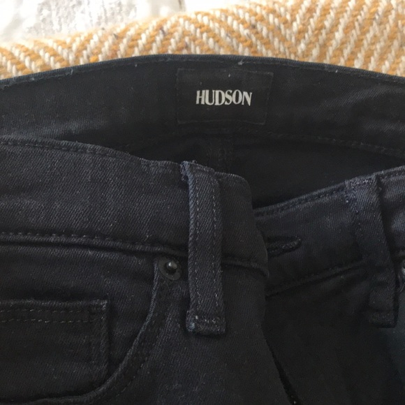 Hudson Black Distressed Skinny Jeans - Picture 2 of 5